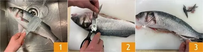 Branzino in padella con zucchine al salto