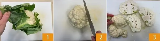 Cavolfiore arrosto con mandorle e salsa verde