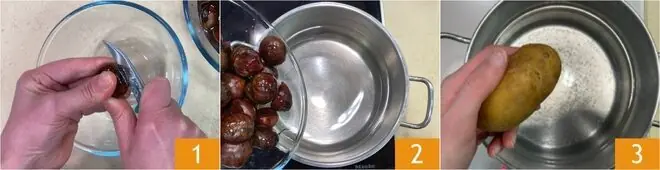 Crespelle di castagne e radicchio con gorgonzola