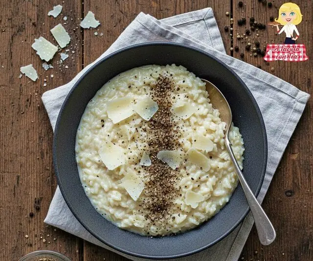 Risotto cacio e pepe perfetto