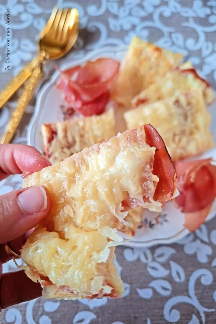 Torta sfogliata speck e patate