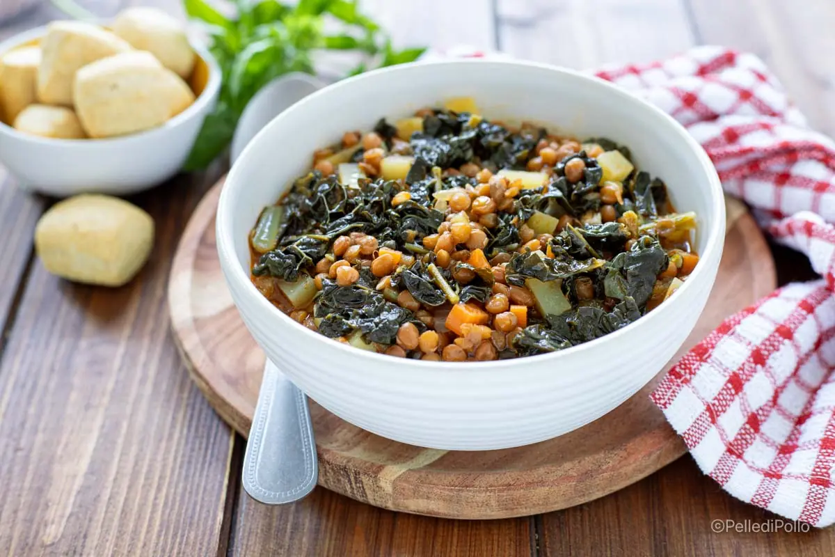 Zuppa di lenticchie e cavolo nero