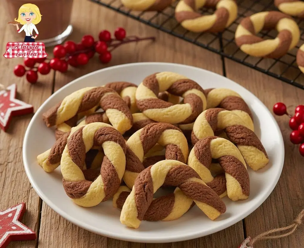 Biscotti natalizi bicolore