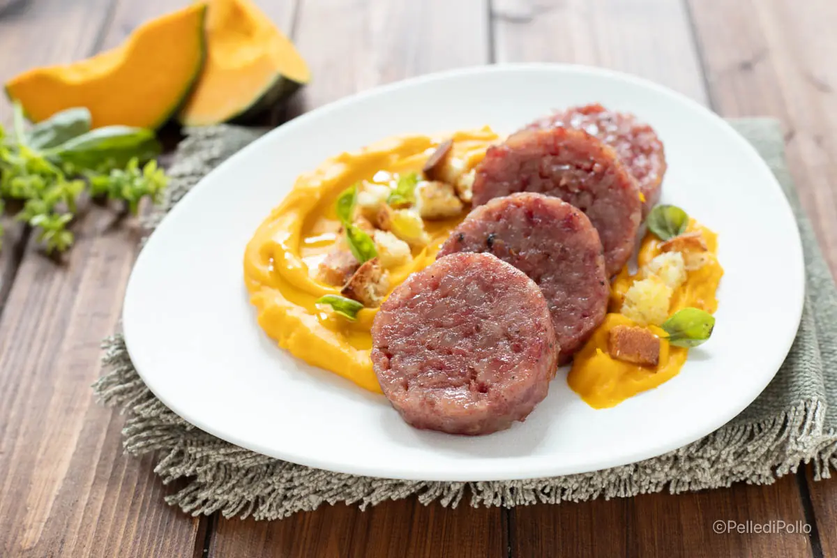 Cotechino con crema di zucca