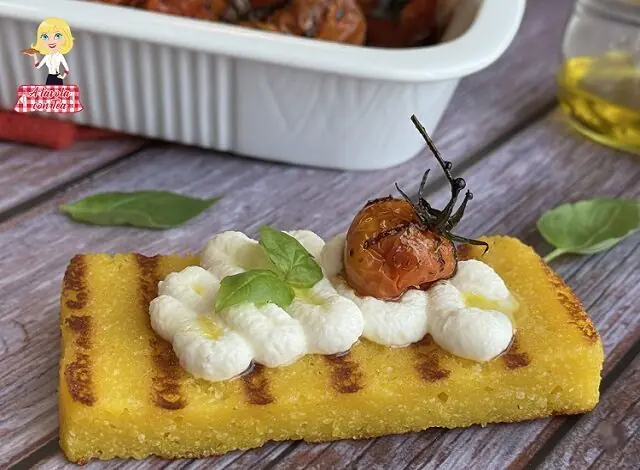 Crostini di polenta al forno