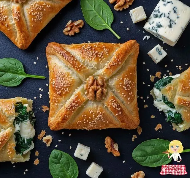 Fagottini di sfoglia con spinaci