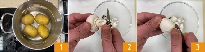 Polpette filanti funghi e patate