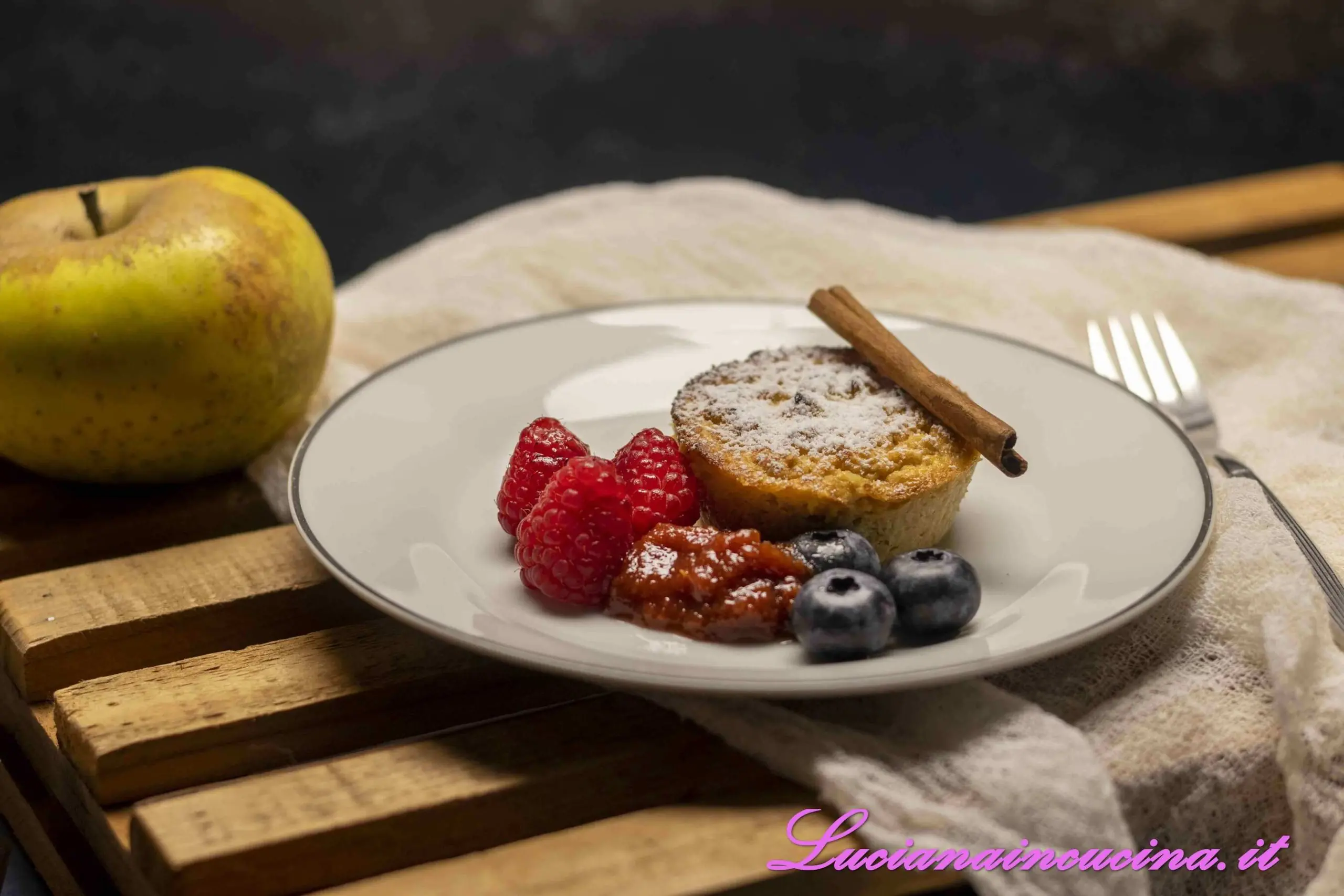 Soufflé di mele in friggitrice ad aria