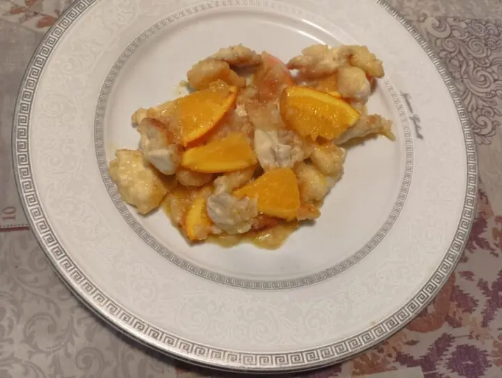 Straccetti di pollo all’arancia