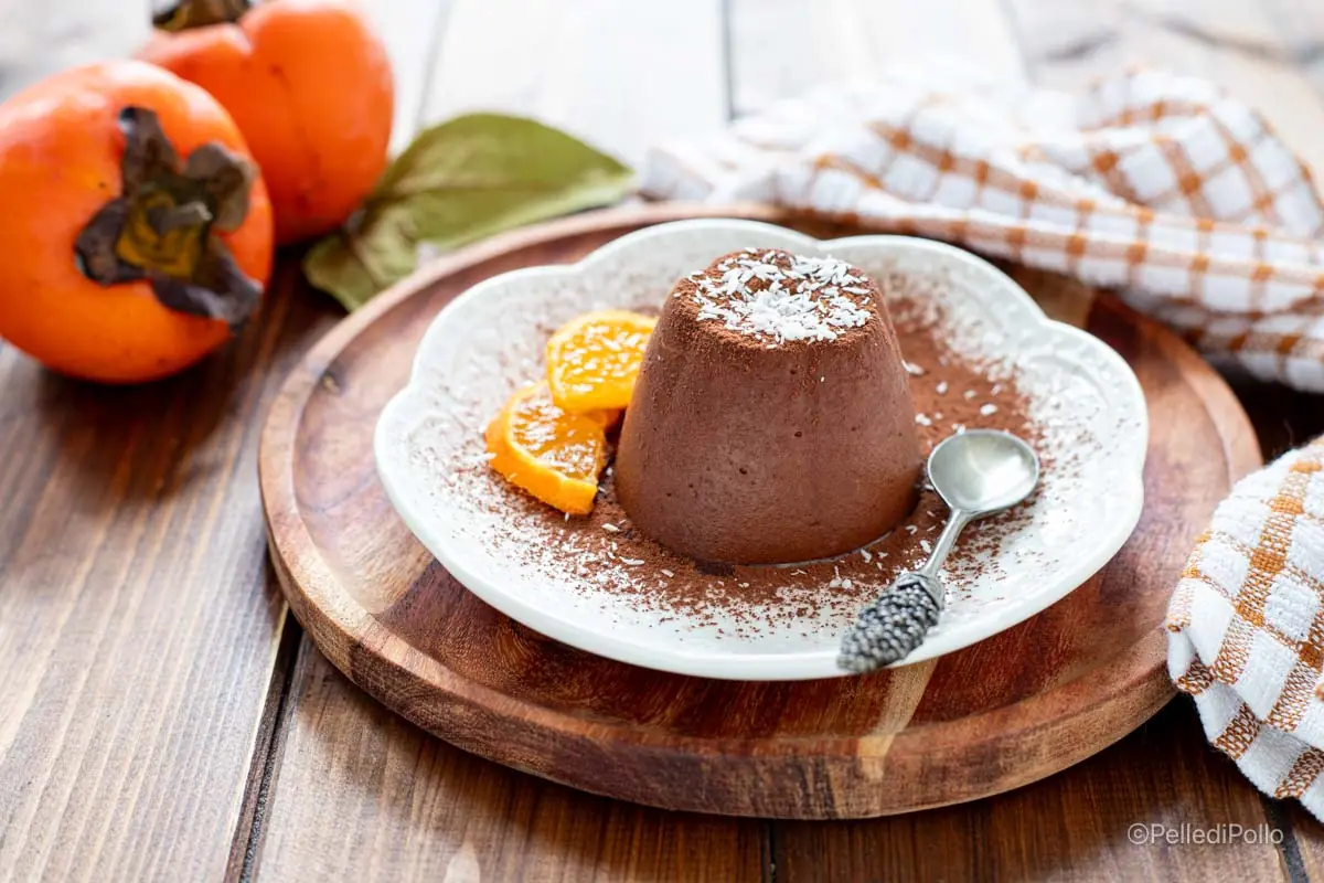 Budino di cachi e cacao