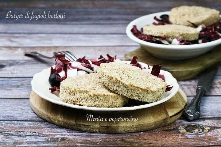 Burger di fagioli borlotti