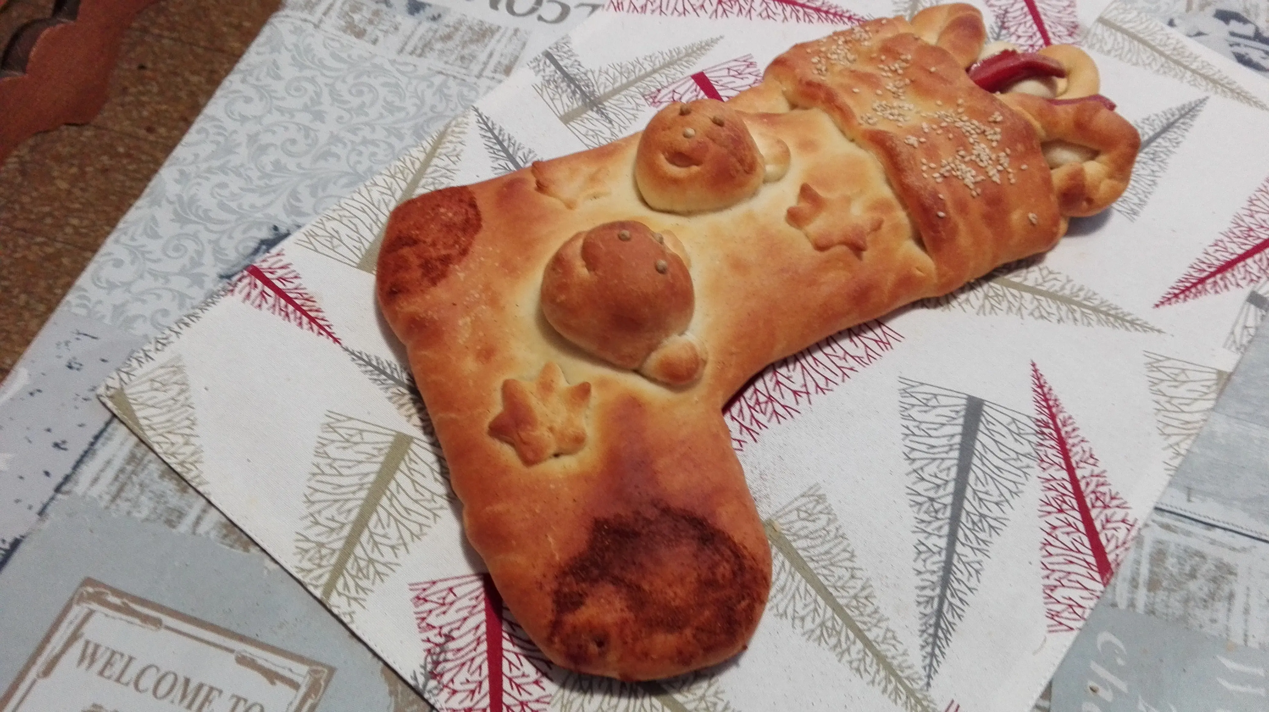 Calza della befana farcita salata