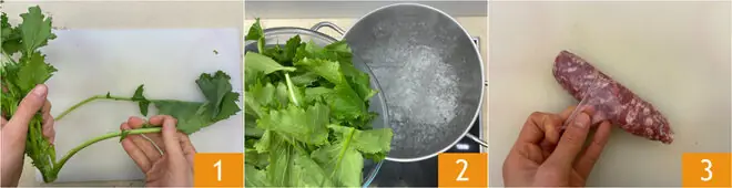 Cavatelli con salamella, cime di rapa e peperone crusco