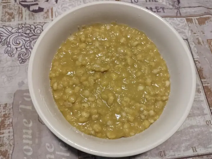 Crema di piselli con orzo