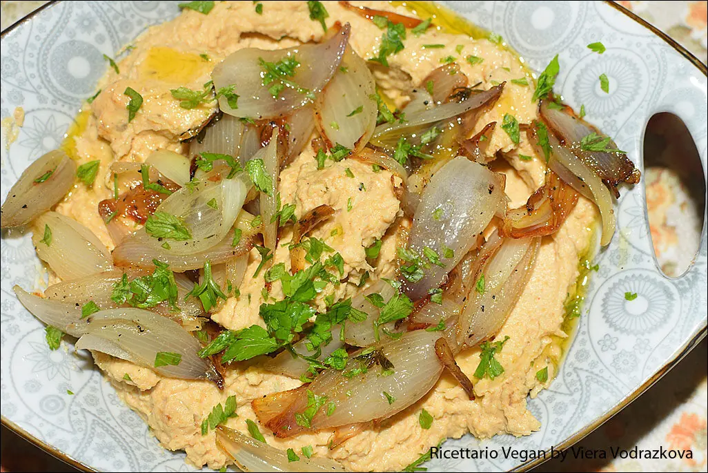 Crema di scalogno e ceci senza glutine