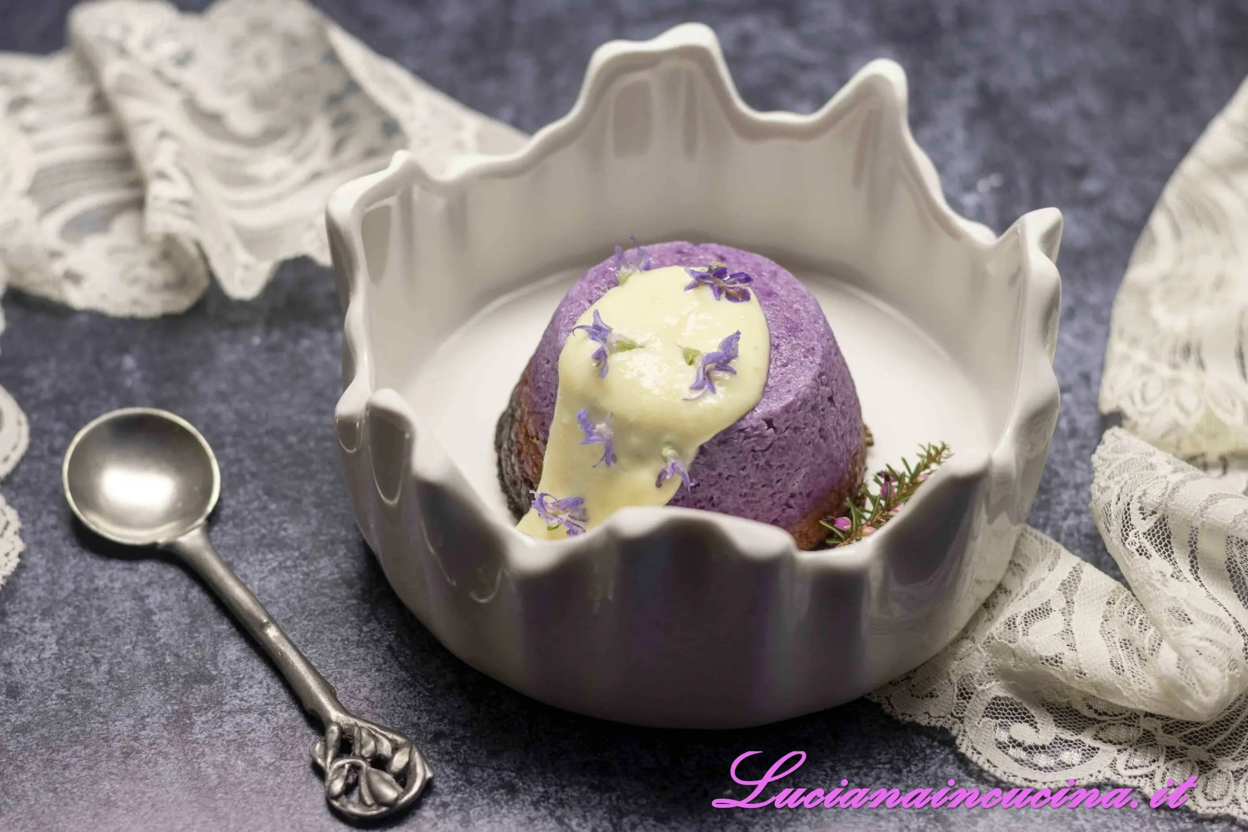 Flan di cavolo viola