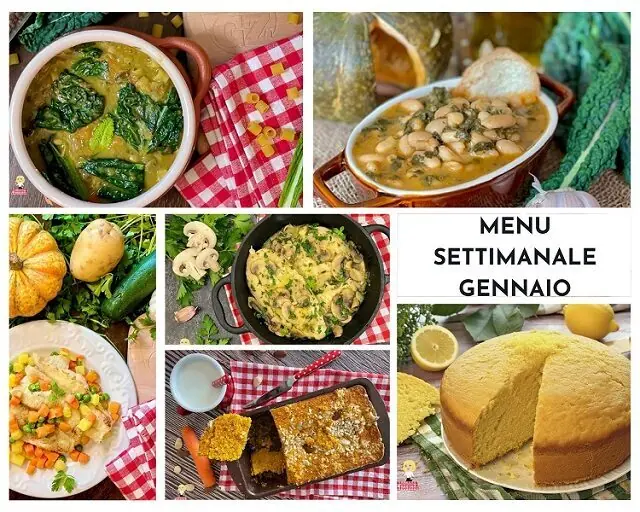 Menu settimanale di gennaio