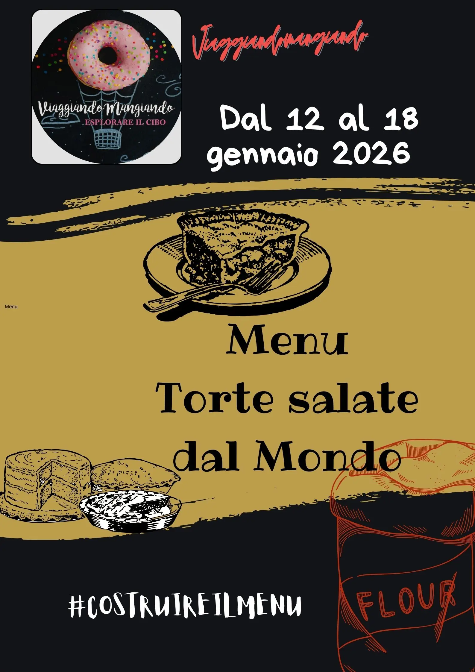Menu torte salate dal mondo per “costruire il menù”