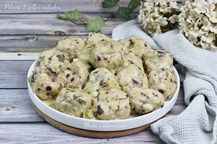 Polpette di pollo e radicchio