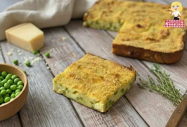 Polpettone di patate e piselli