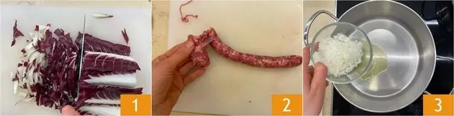 Risotto radicchio e salsiccia