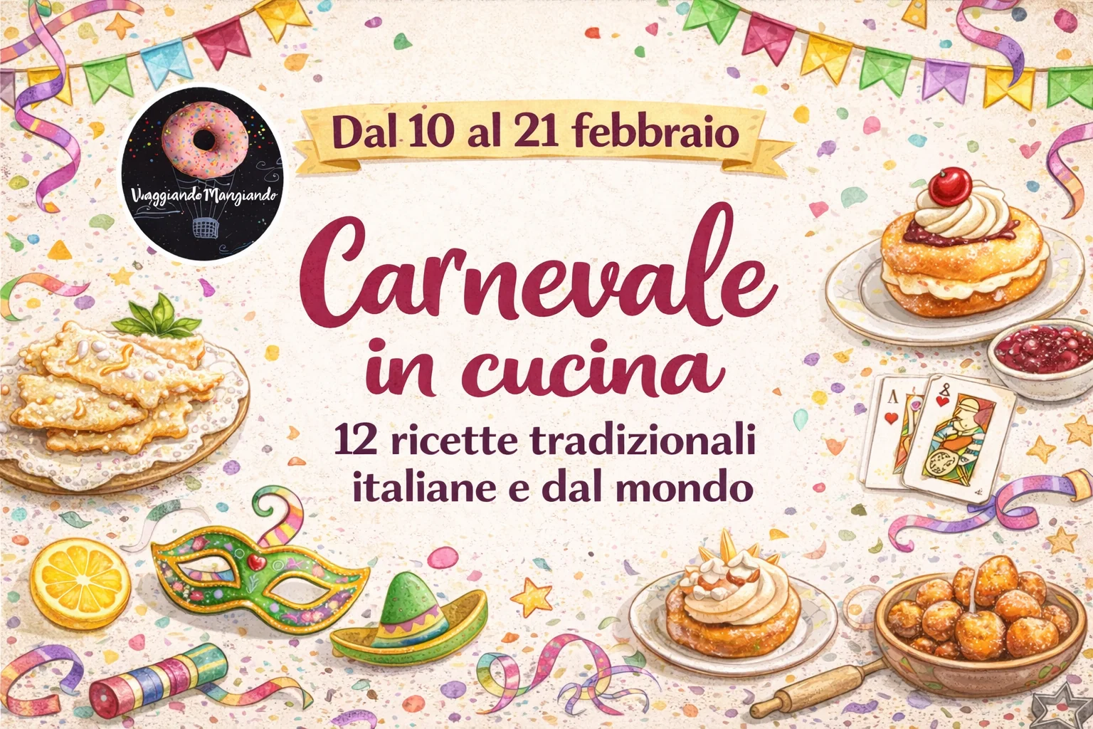 Carnevale in cucina: 12 ricette tradizionali italiane e dal mondo