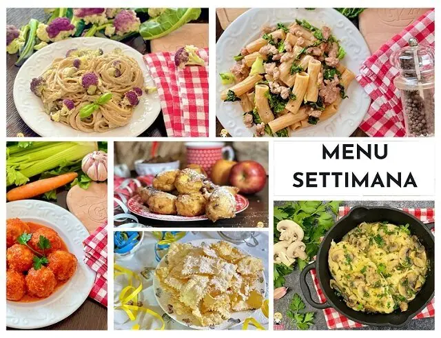 Menu settimanale febbraio